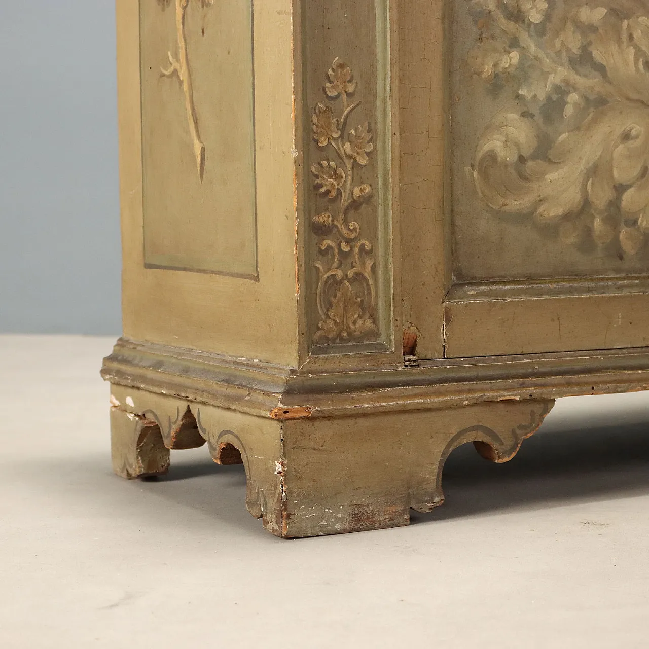 Baroque style sideboard in fir and poplar, 19th century 8