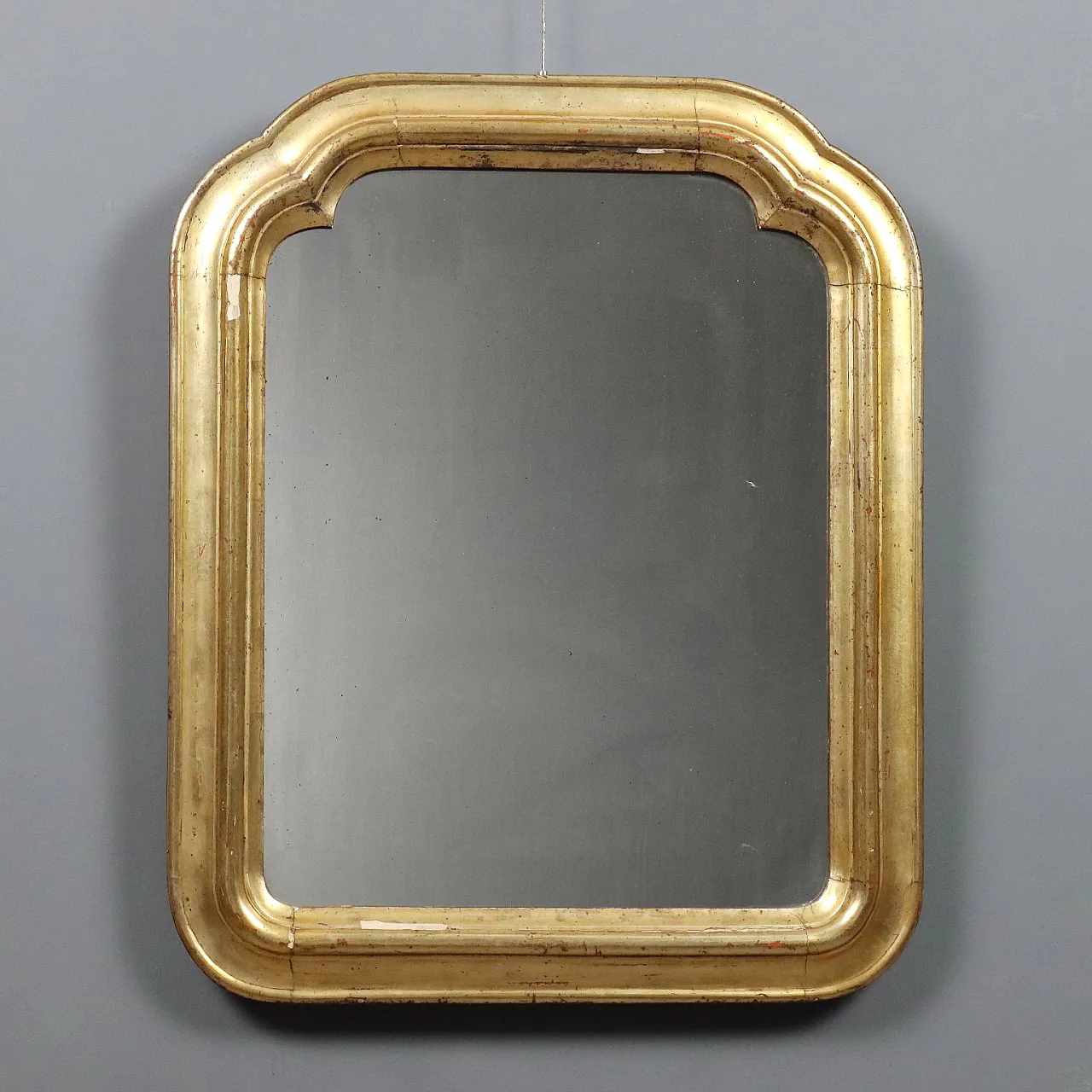 Specchiera in legno dorato a mecca, fine '800 1