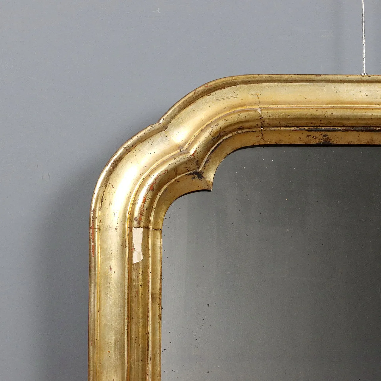 Specchiera in legno dorato a mecca, fine '800 3