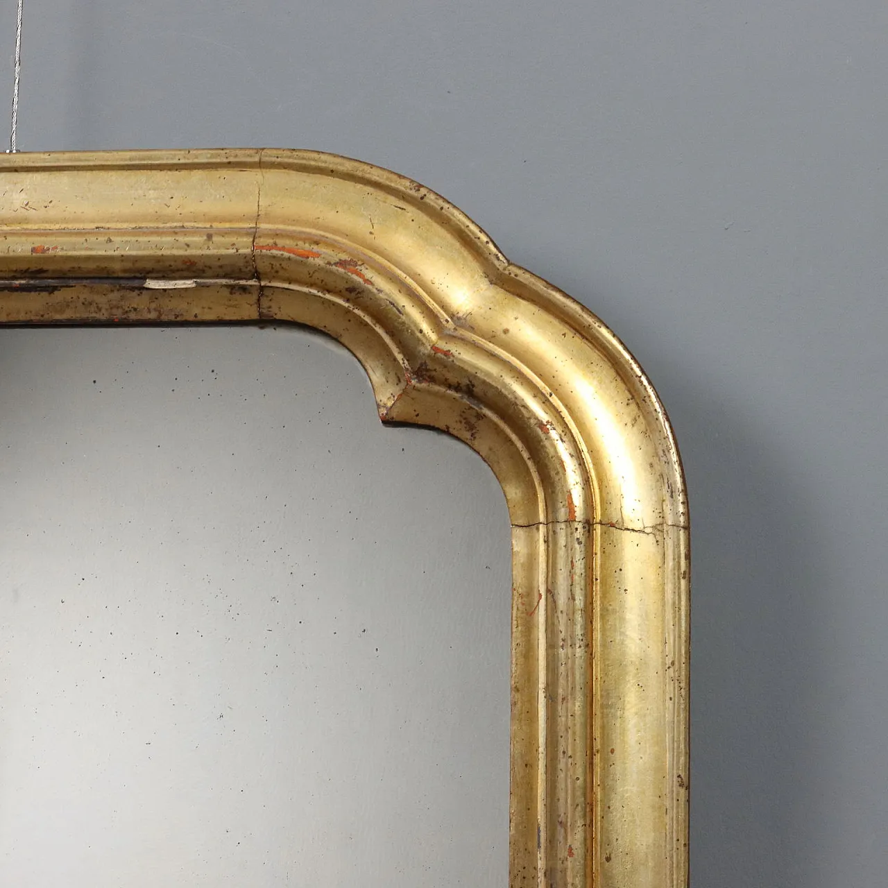 Specchiera in legno dorato a mecca, fine '800 4