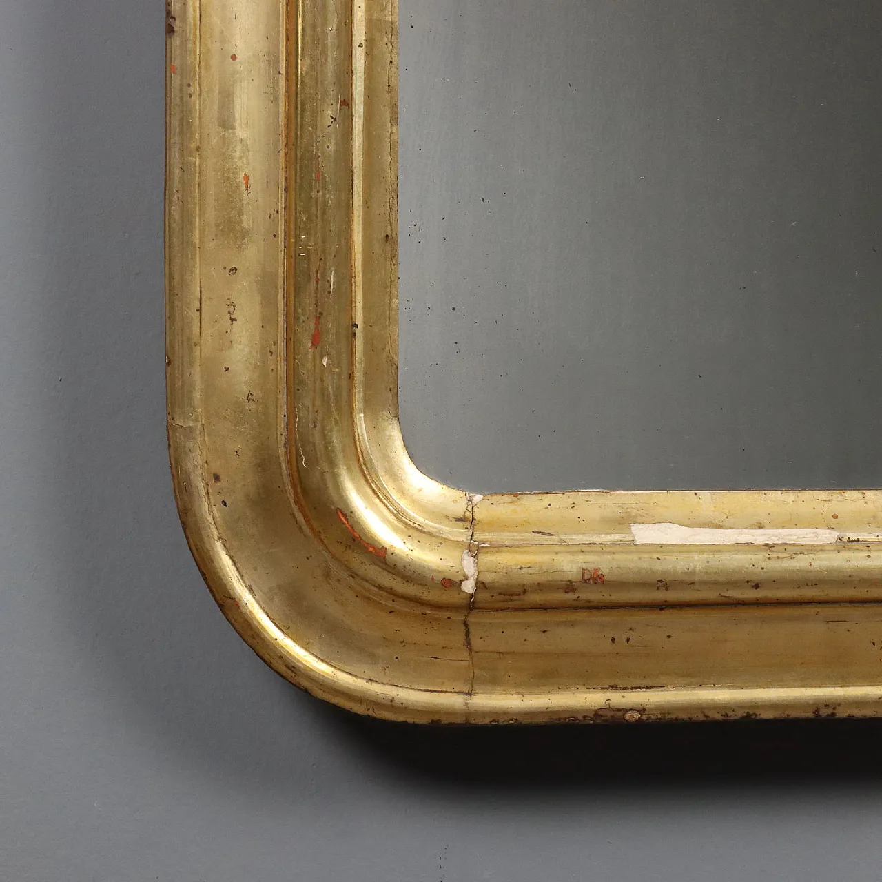 Specchiera in legno dorato a mecca, fine '800 5
