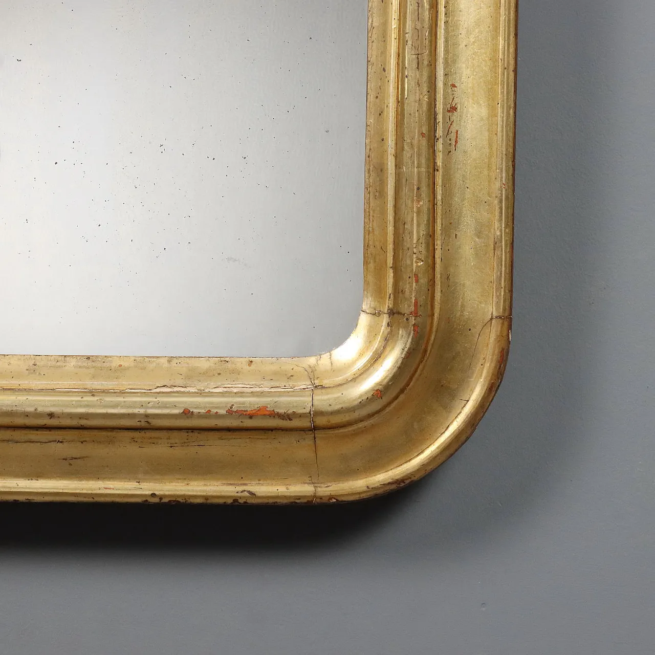 Specchiera in legno dorato a mecca, fine '800 6