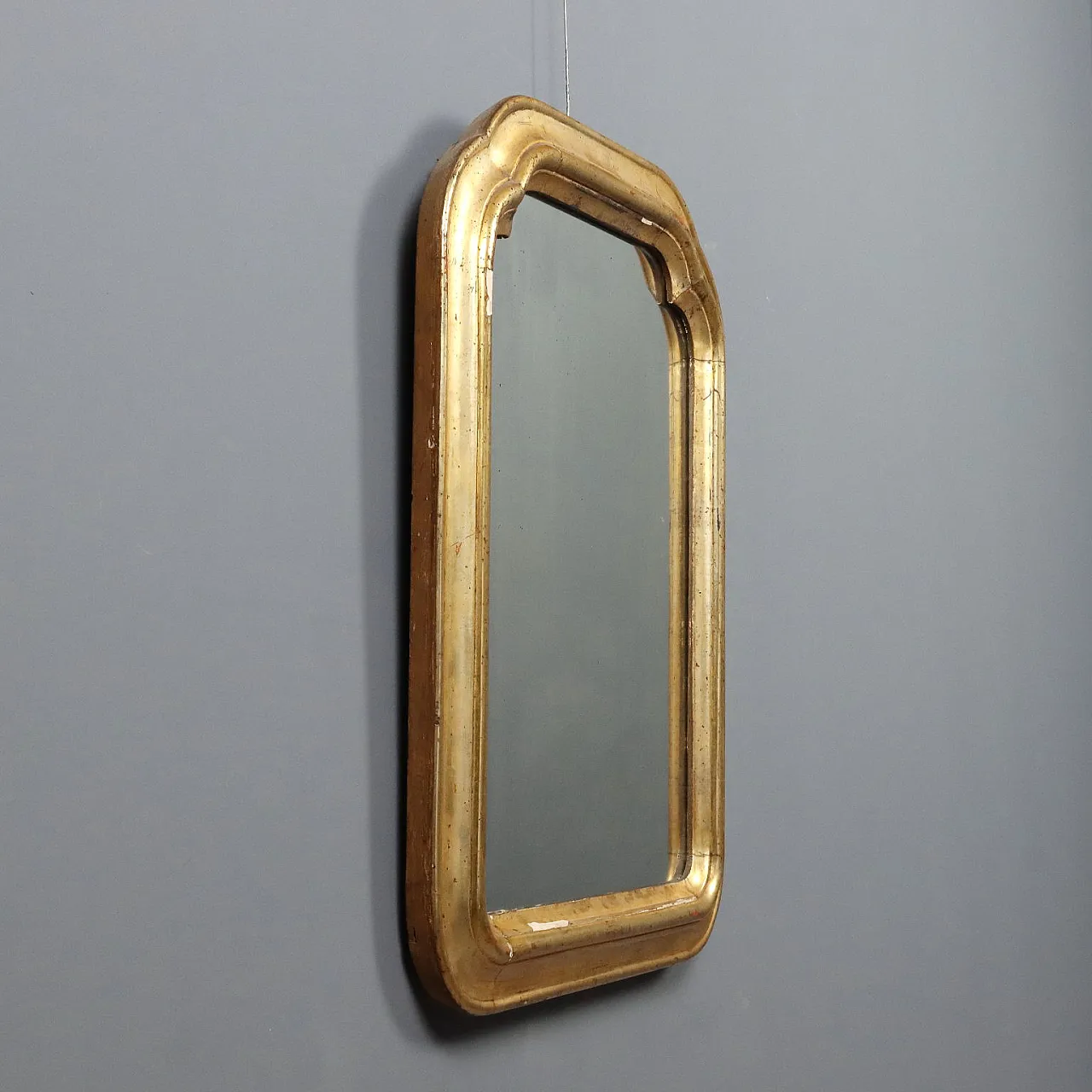 Specchiera in legno dorato a mecca, fine '800 7