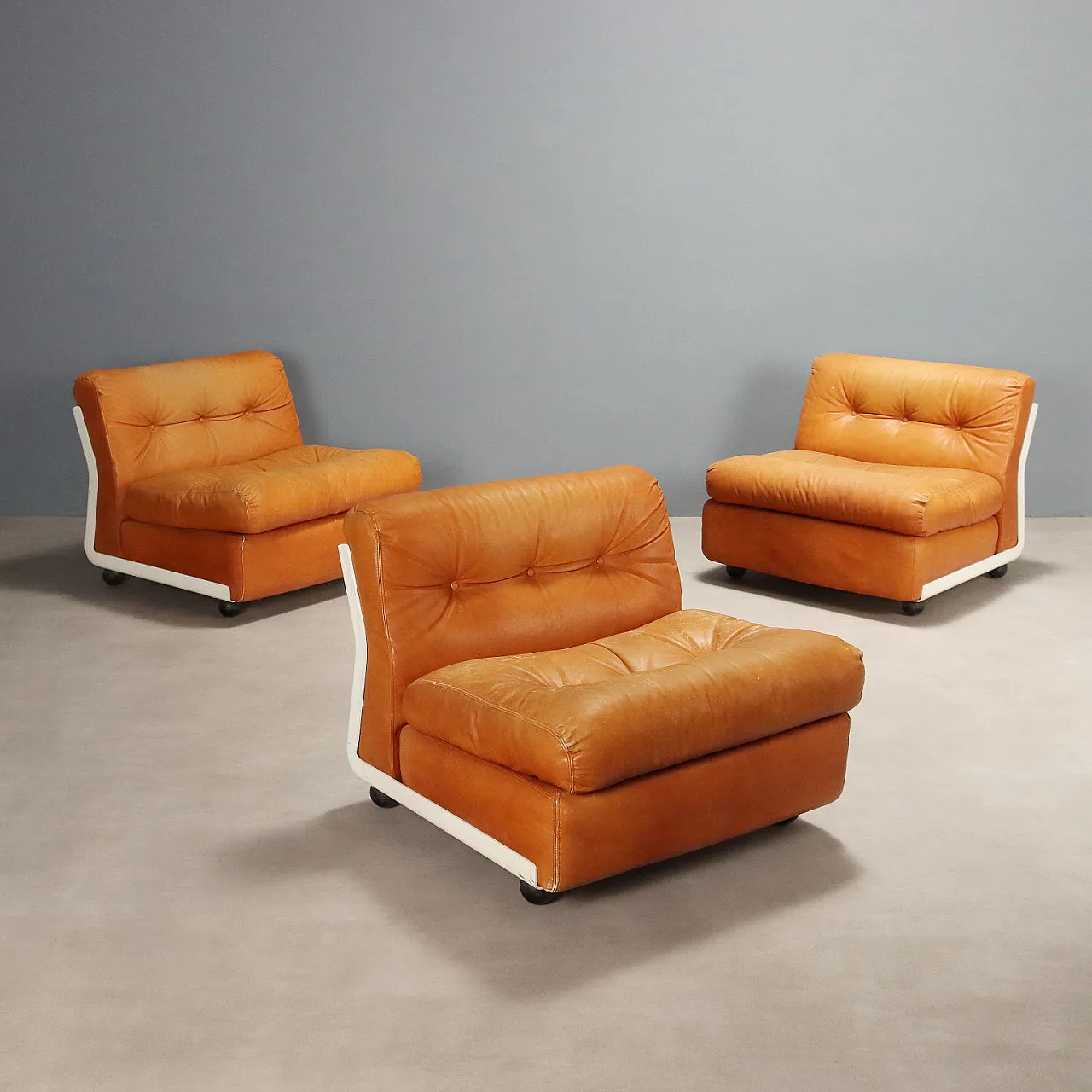3 Amanta armchairs by Mario Bellini, 20th century 4