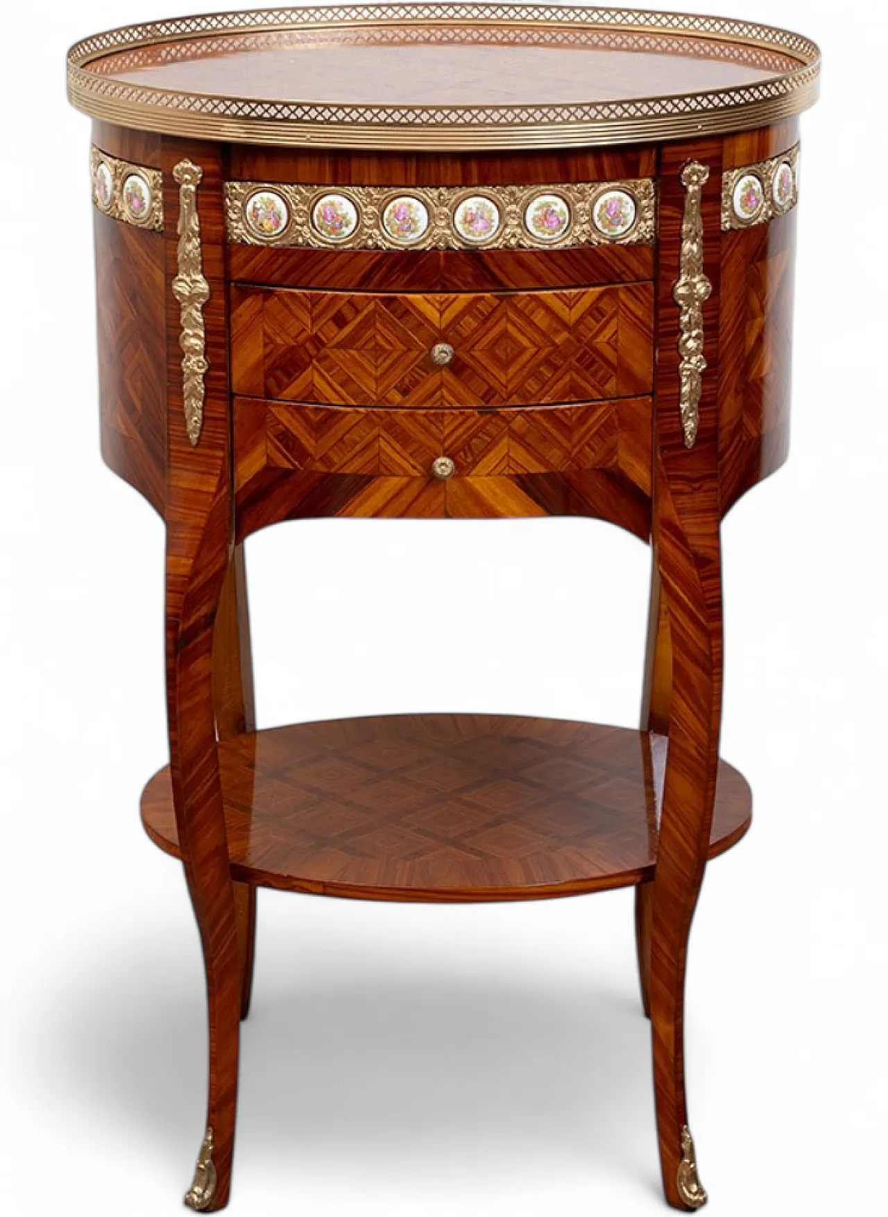 Napoleon III style bedside table in fine exotic wood, 20th century 6