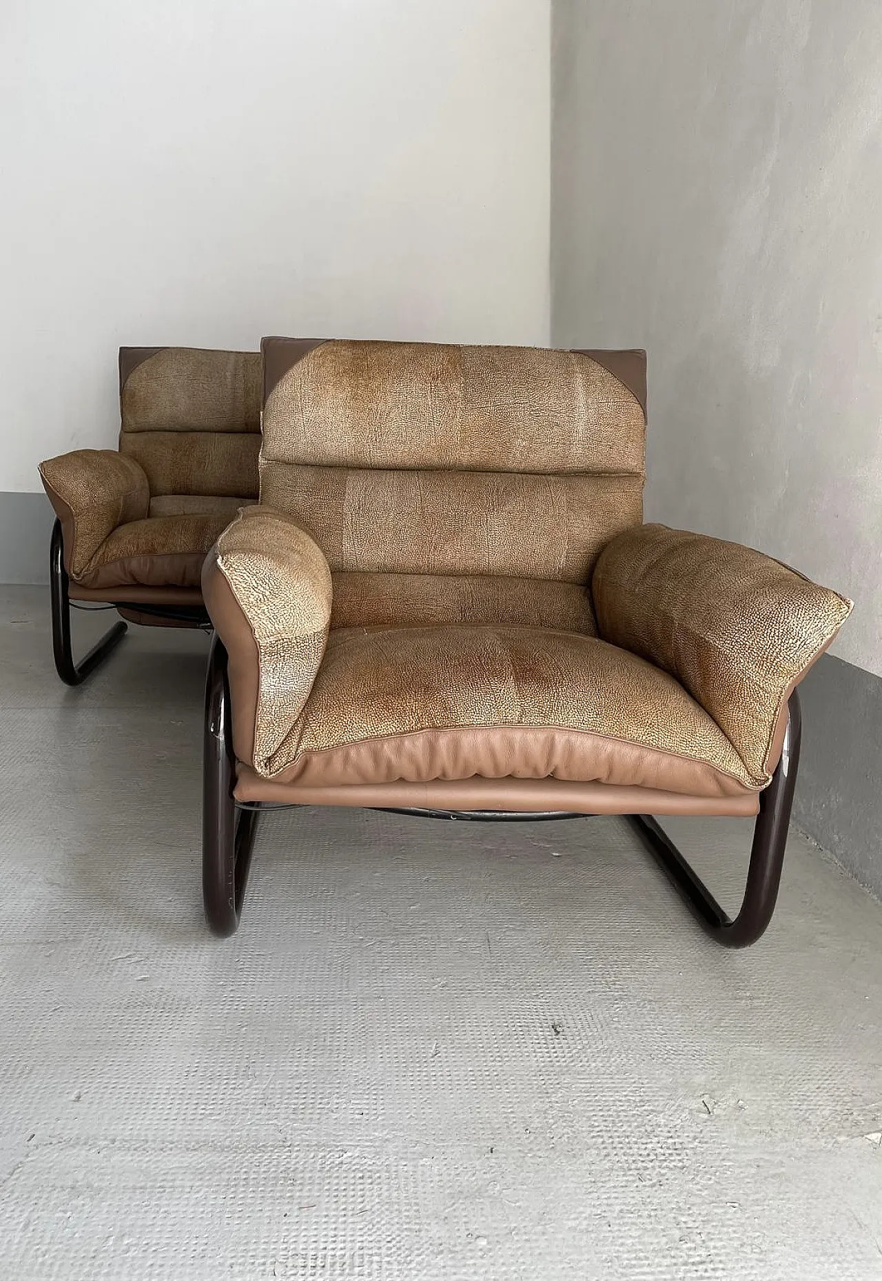 Akita Armchair Set by Carlo Bartoli for Rossi d'Albizzate, 1980s 3