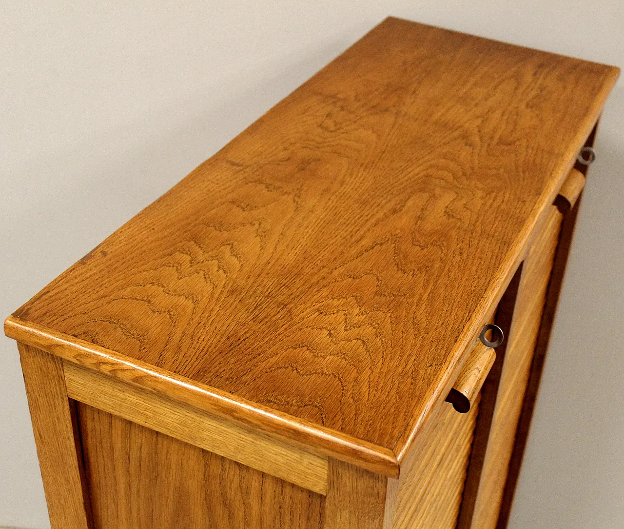 Filing cabinet with oak archive filing shutter, early 1900s 7