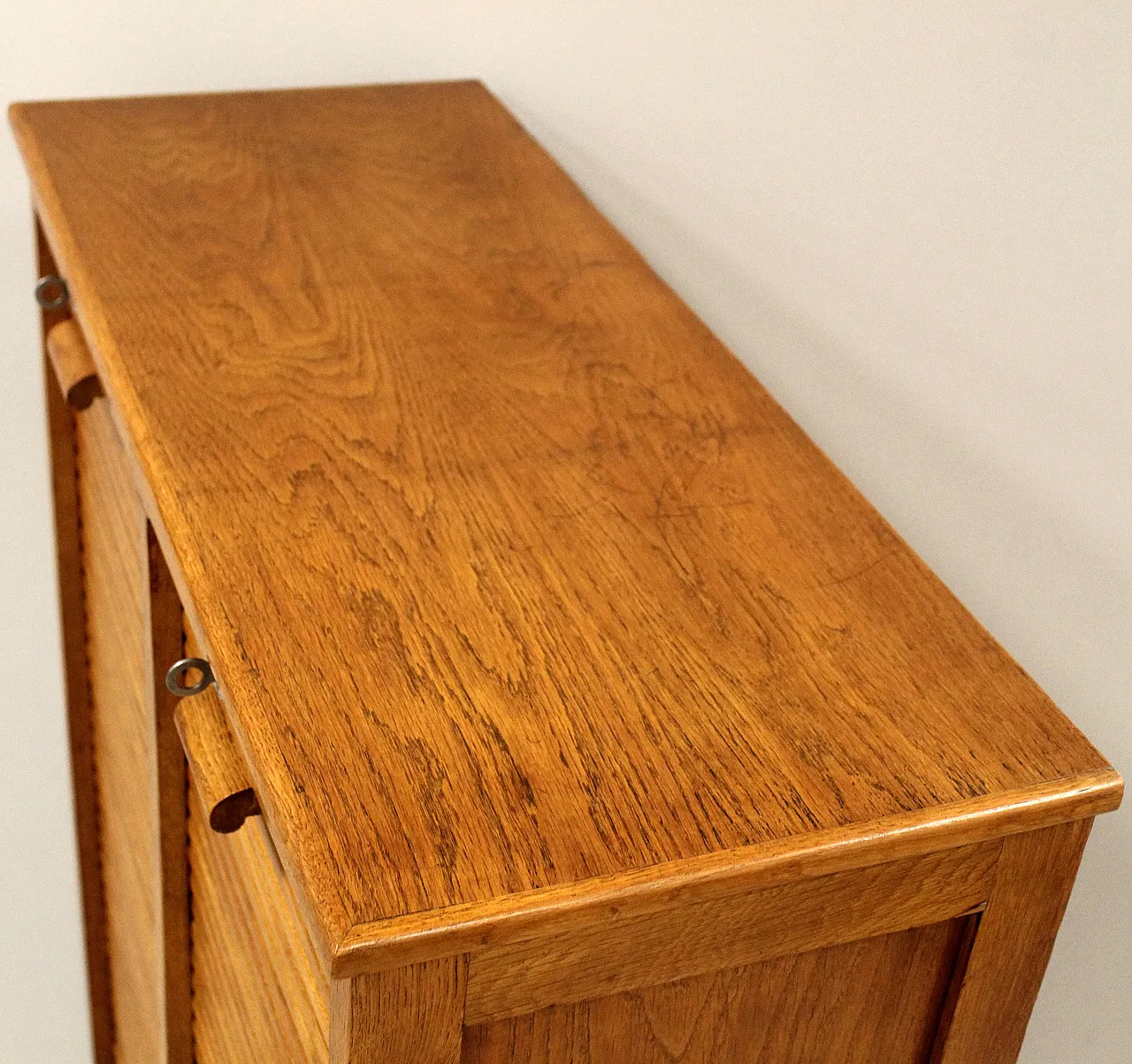Filing cabinet with oak archive filing shutter, early 1900s 8