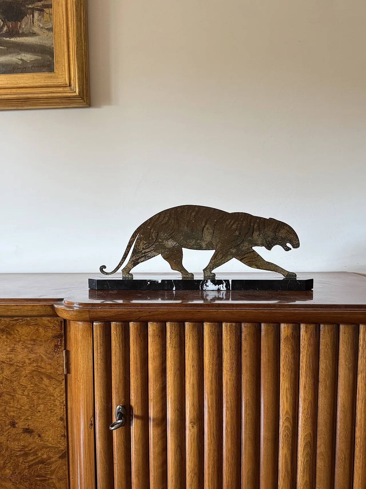 Art Deco Tiger, bronze sculpture, France, circa 1930 2