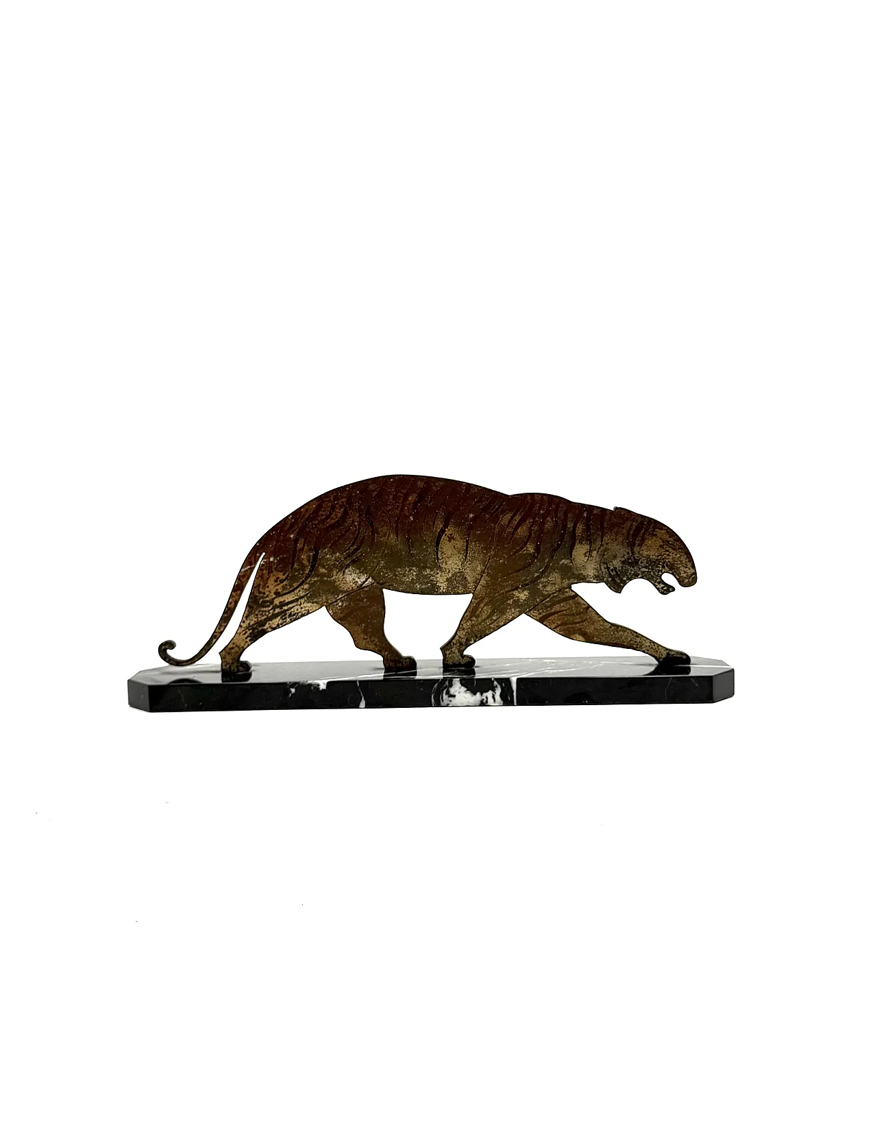 Art Deco Tiger, bronze sculpture, France, circa 1930 5