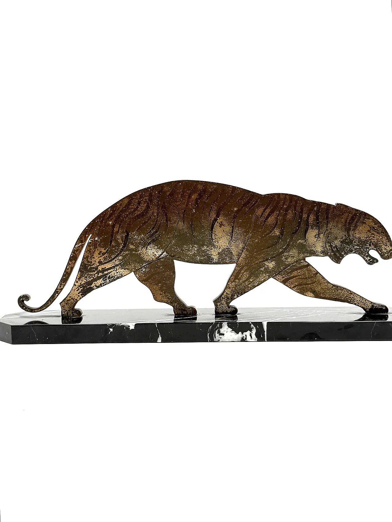 Art Deco Tiger, bronze sculpture, France, circa 1930 9