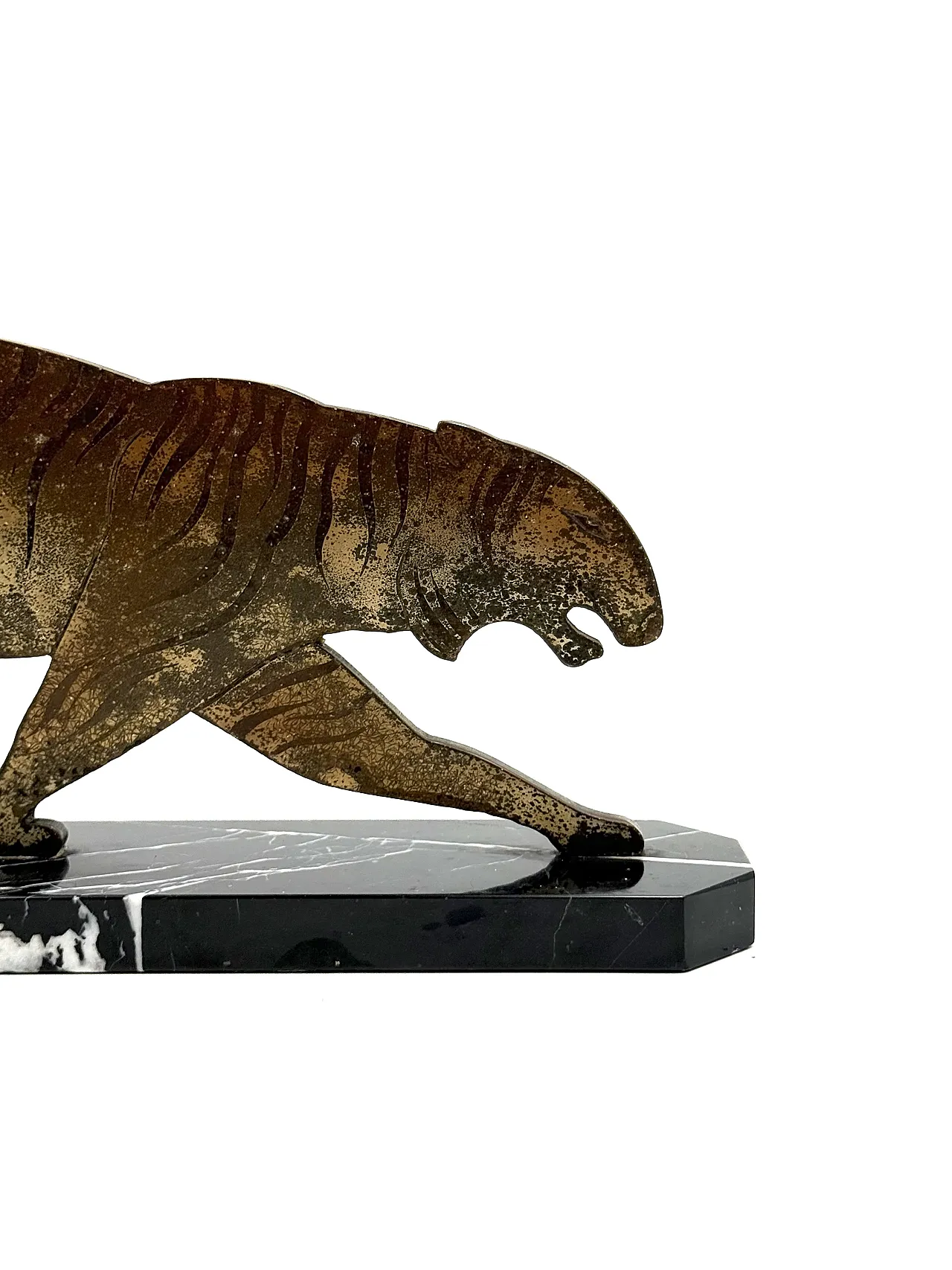 Art Deco Tiger, bronze sculpture, France, circa 1930 10