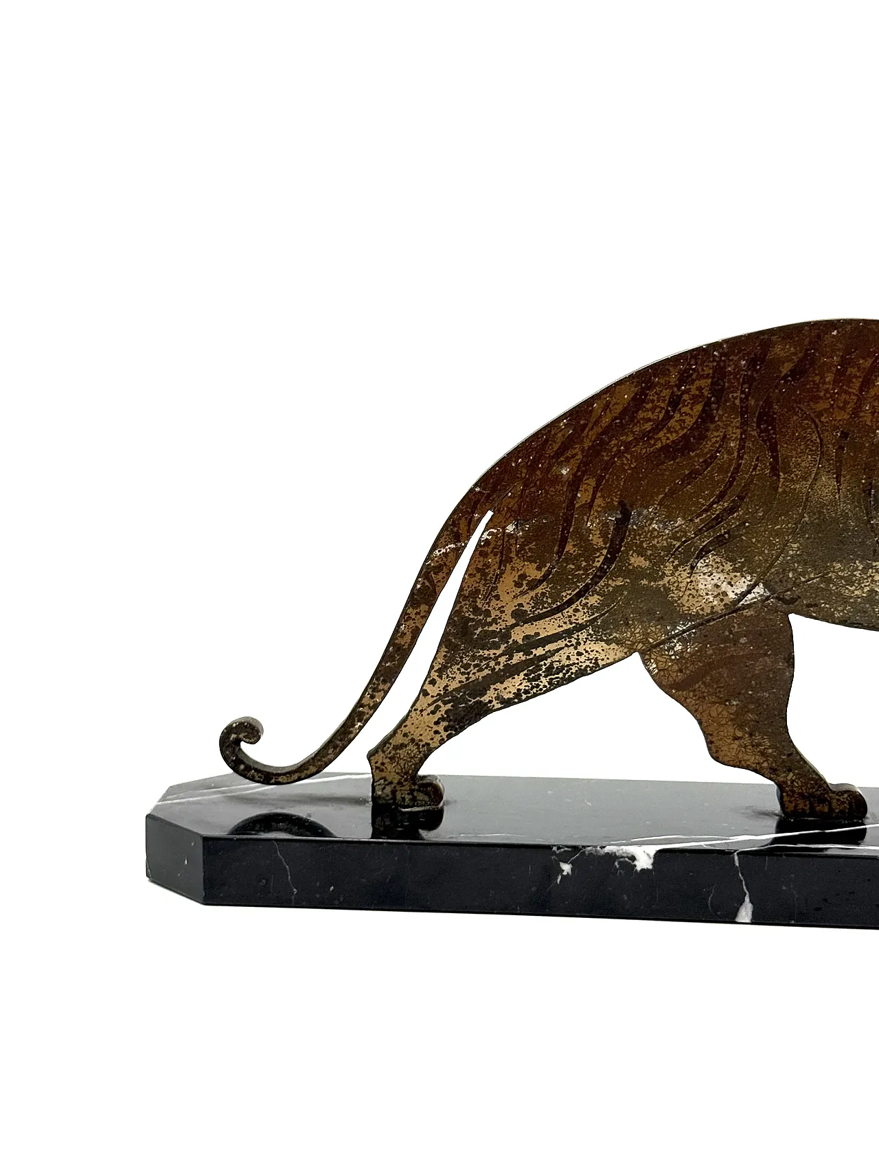 Art Deco Tiger, bronze sculpture, France, circa 1930 11