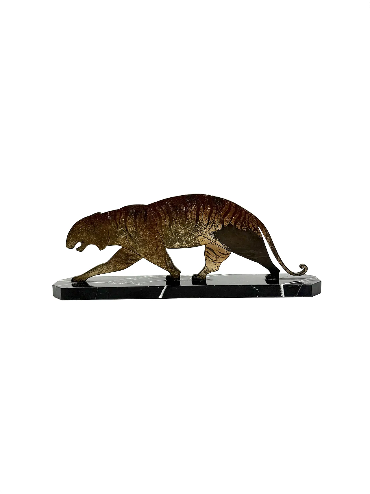 Art Deco Tiger, bronze sculpture, France, circa 1930 12