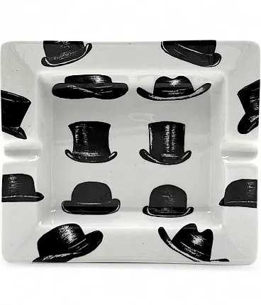 Ceramic ashtray, in the style of Piero Fornasetti, France, 1970