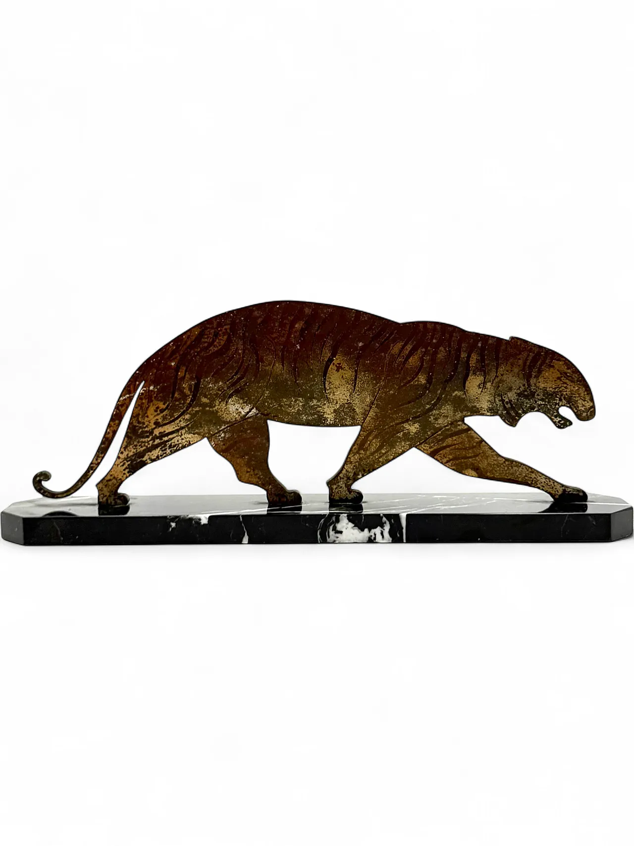 Art Deco Tiger, bronze sculpture, France, circa 1930 15