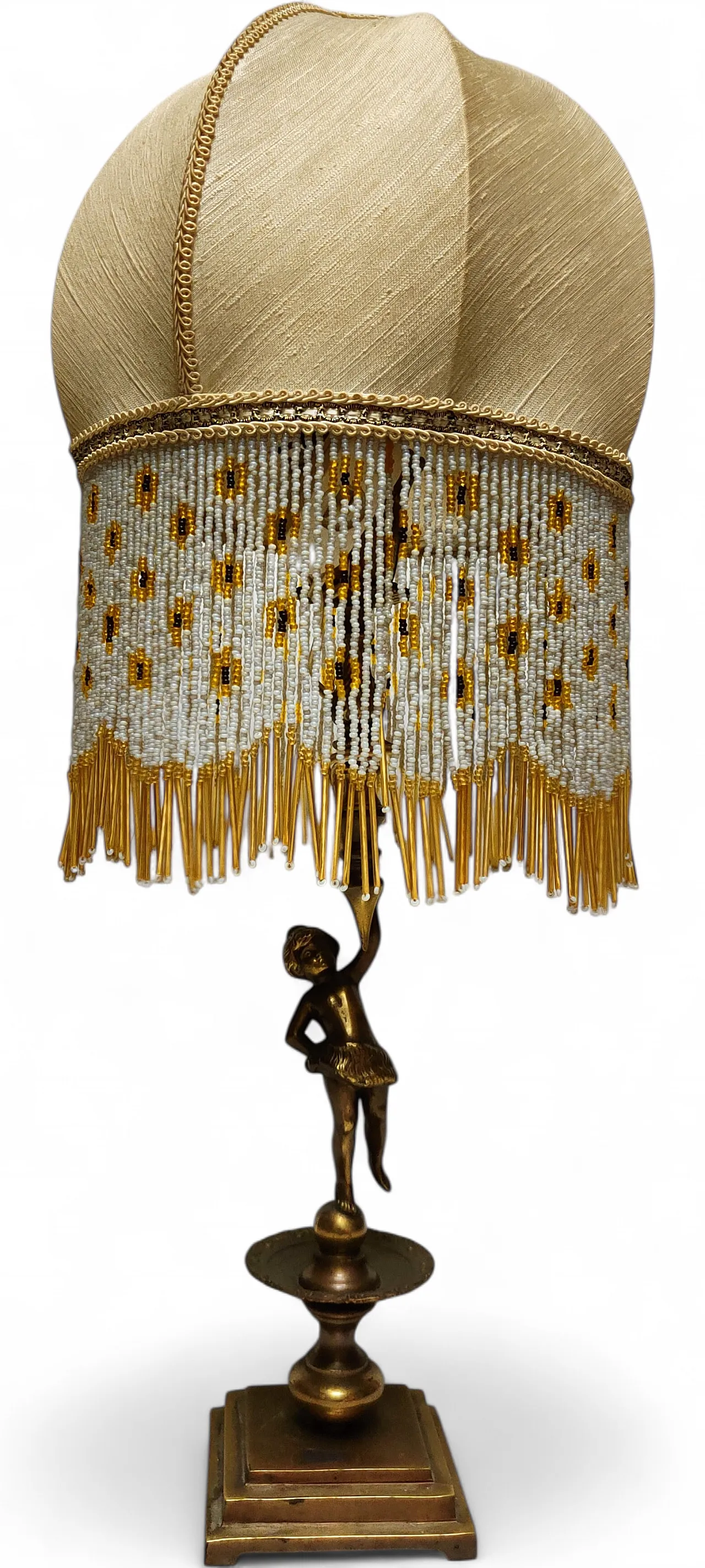 Lampada da tavolo con perline, anni '70 5