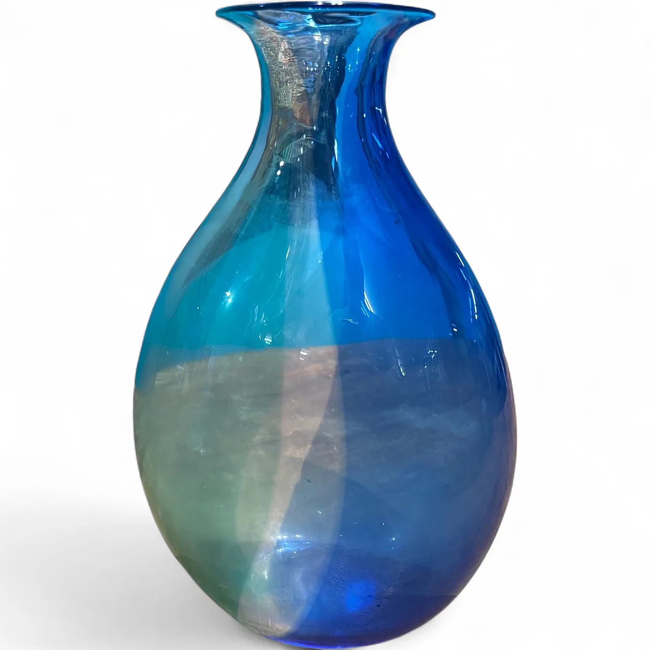Beautiful two-tone Murano glass flask, 50s 10