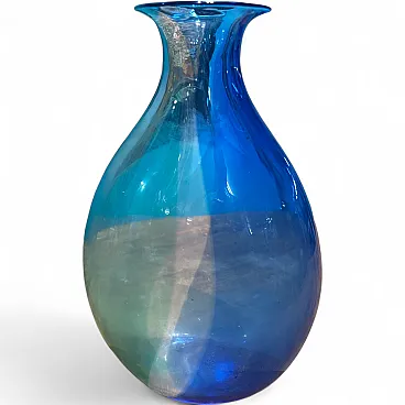 Beautiful two-tone Murano glass flask, 50s