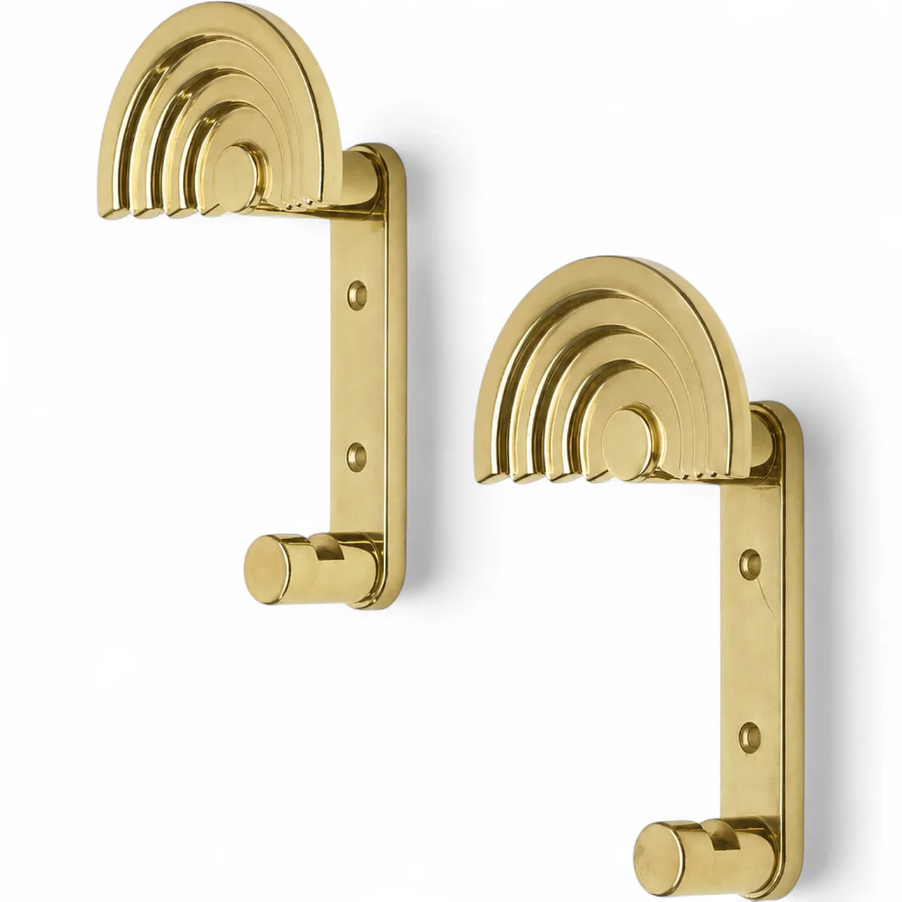 Appendiabiti SE 314 di Ettore Sottsass per Valli & Valli in ottone,90s 10