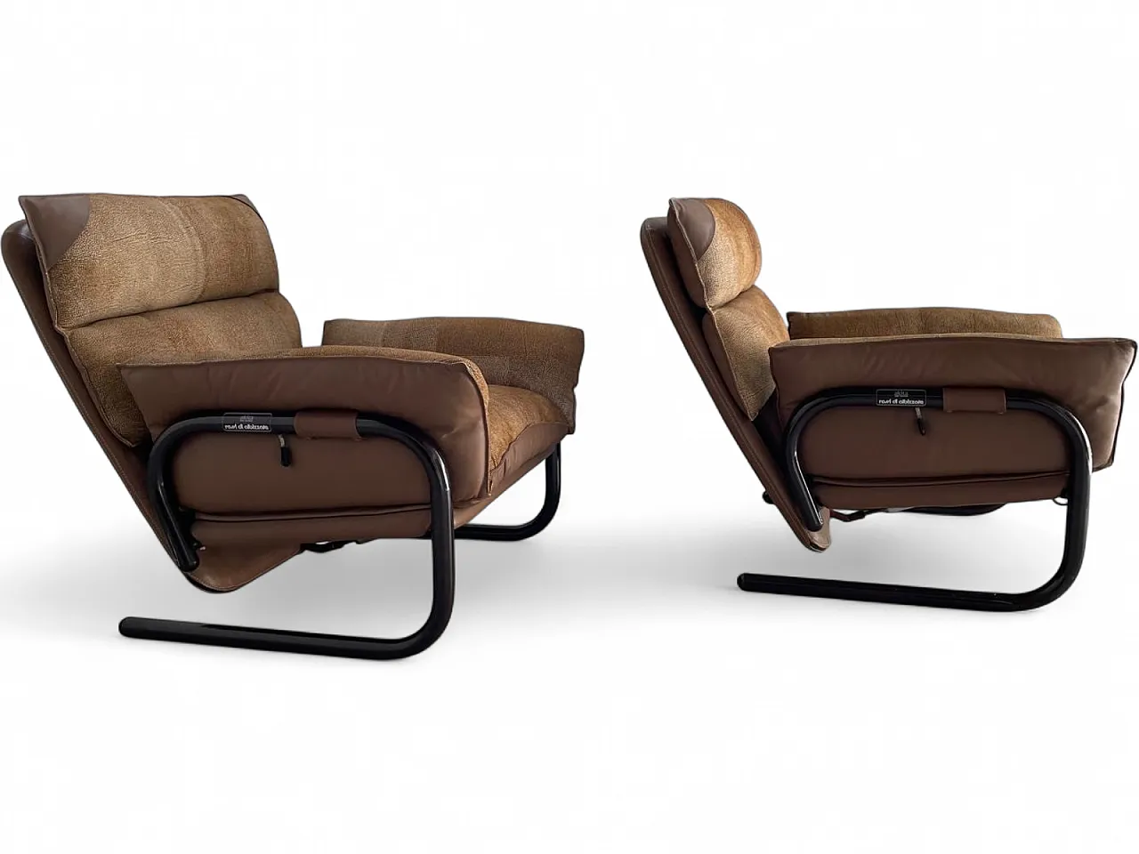 Akita Armchair Set by Carlo Bartoli for Rossi d'Albizzate, 1980s 5