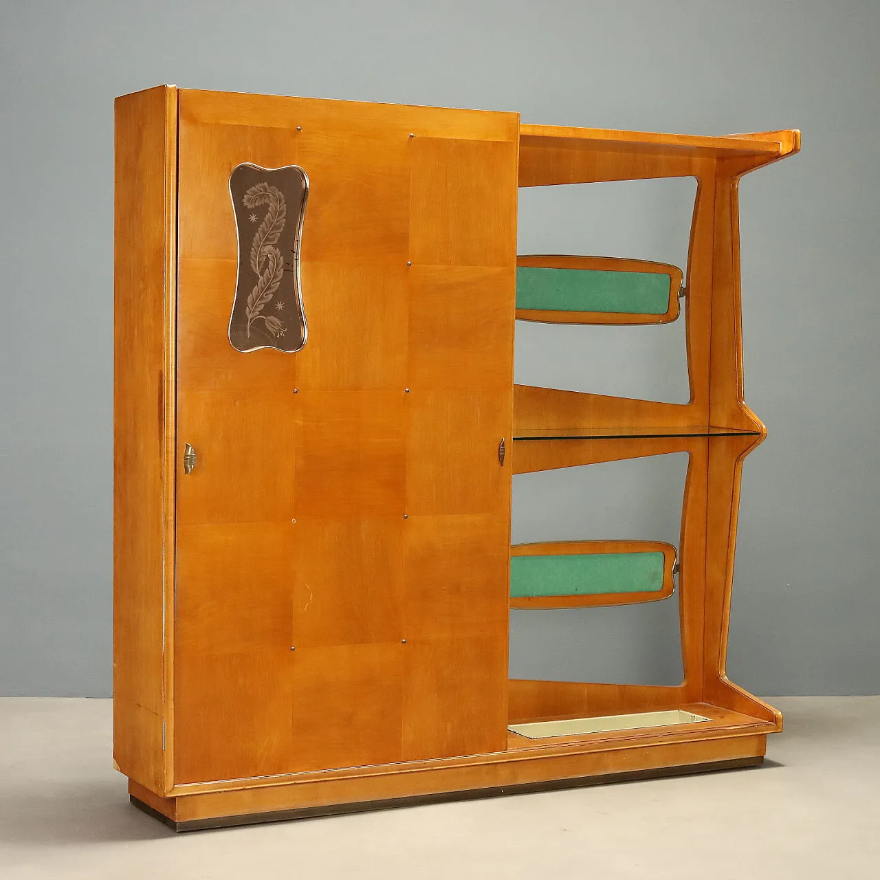 Entrance furniture with glass console, 1950s 1