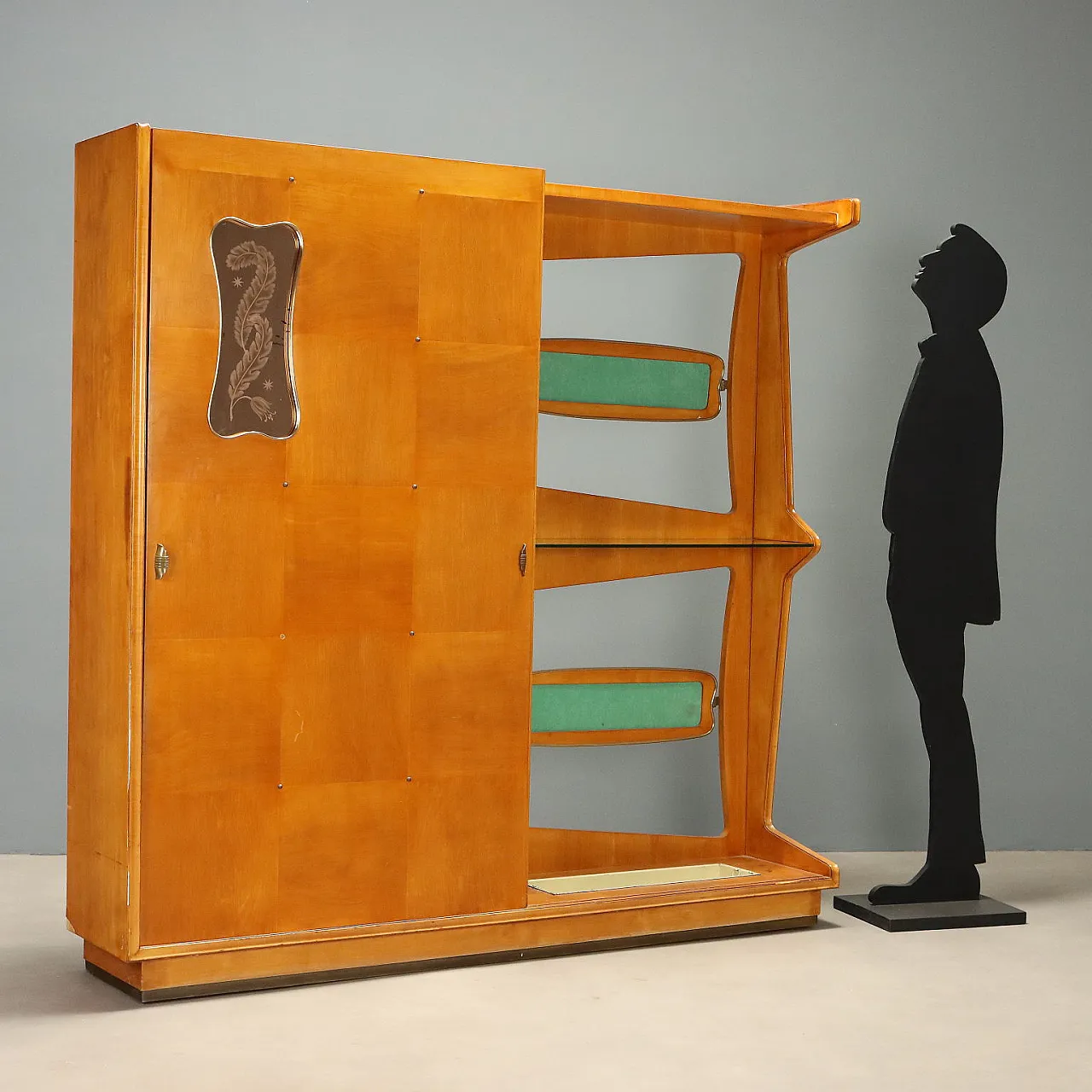 Entrance furniture with glass console, 1950s 2