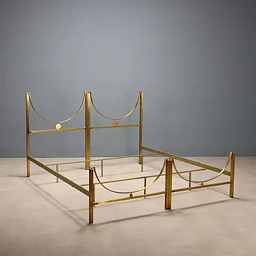 Double bed in brass, 1970s