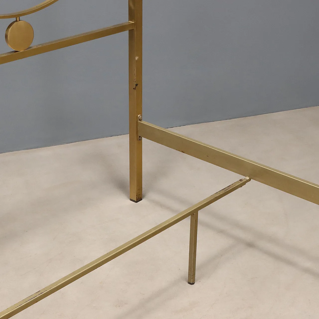 Letto matrimoniale in ottone, anni '70 6