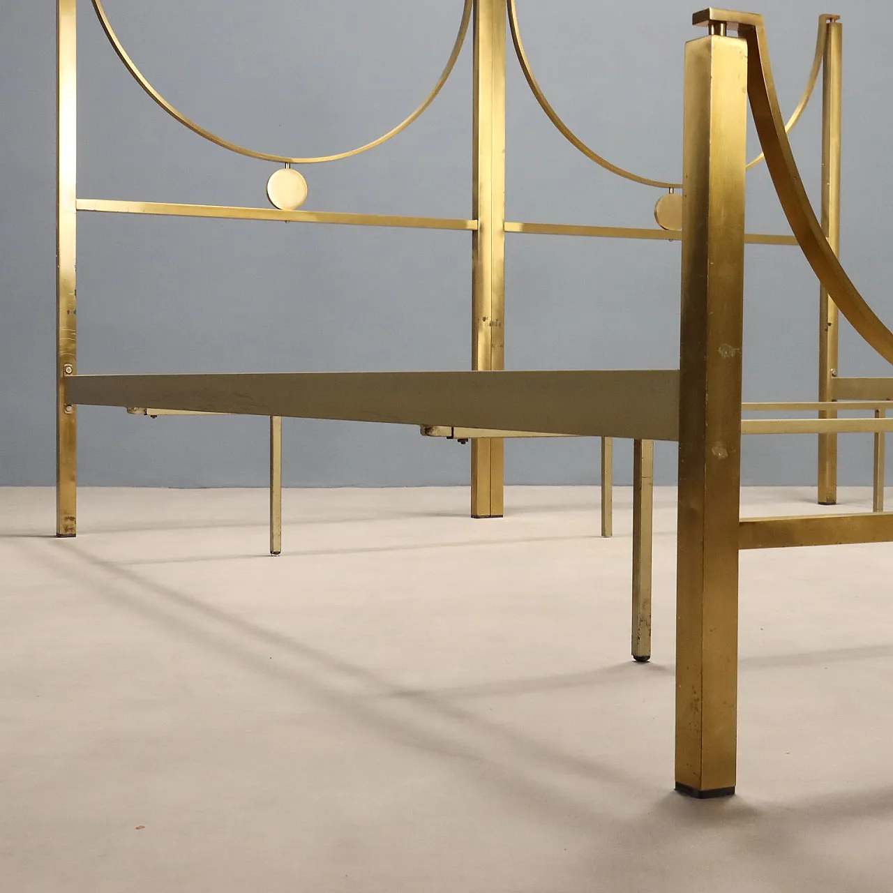 Letto matrimoniale in ottone, anni '70 8