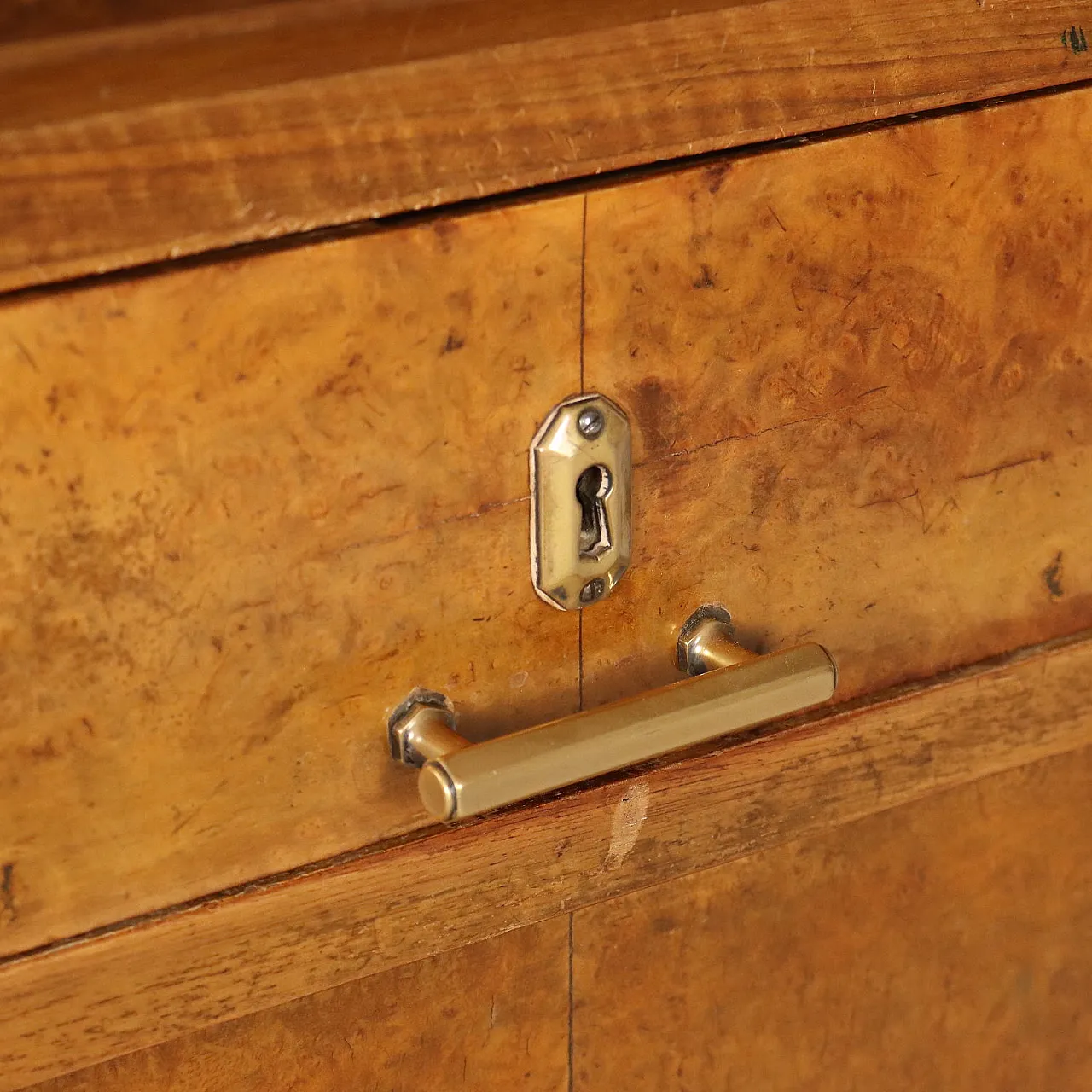 Art Deco desk in walnut and walnut root, late 20th century 8