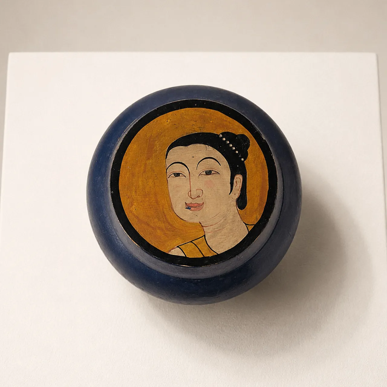 Folk Art Scatole decorative cinesi in legno dipinto a mano, anni ’50 5