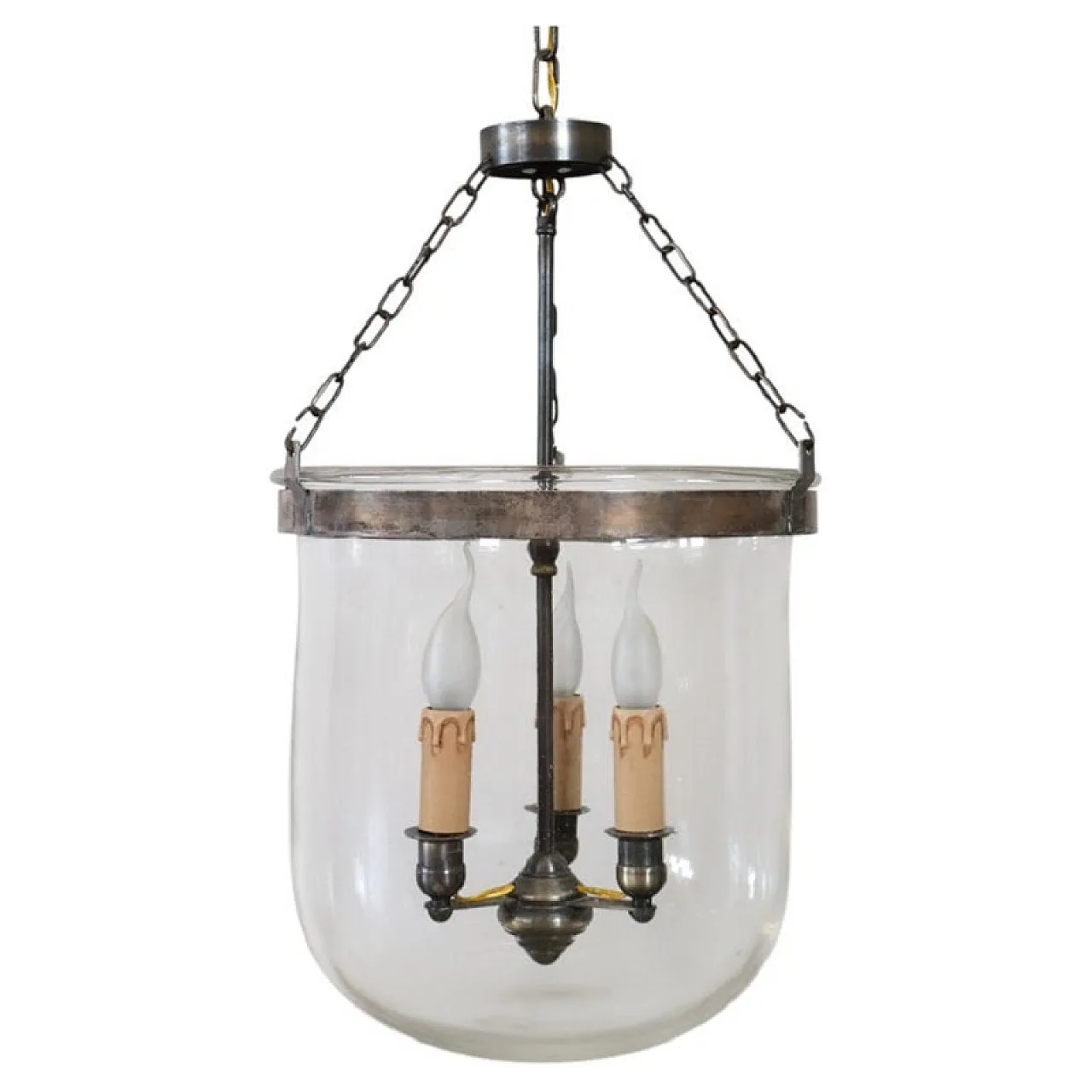 Blown glass bell lantern, early 1900s 1