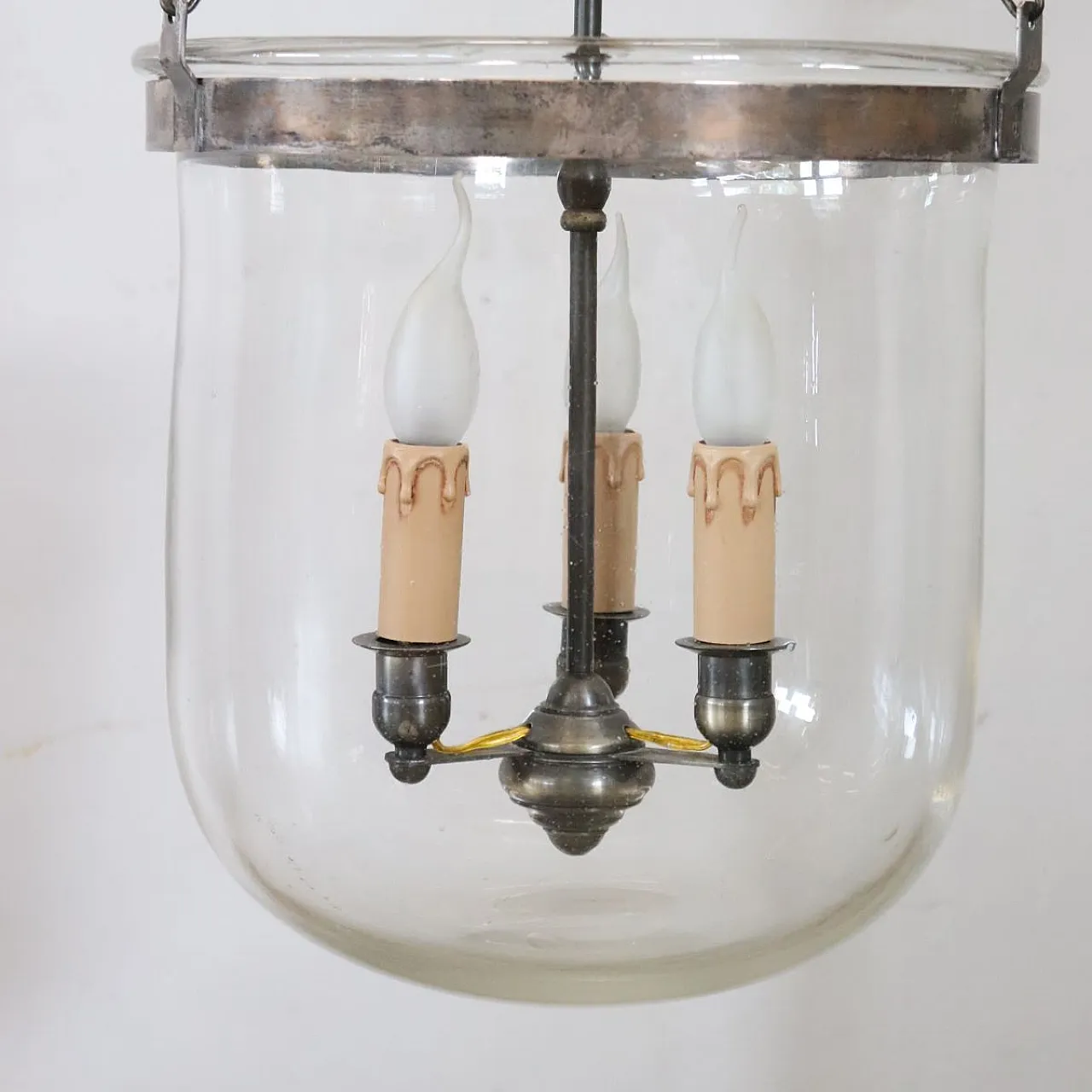 Blown glass bell lantern, early 1900s 5