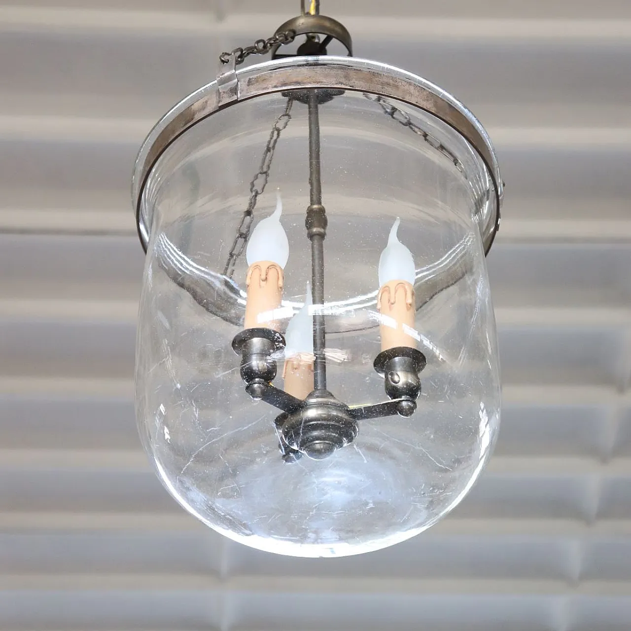Blown glass bell lantern, early 1900s 11