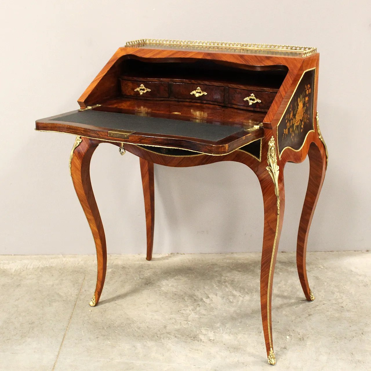 Napoleon III inlaid desk flap from the 19th century 5