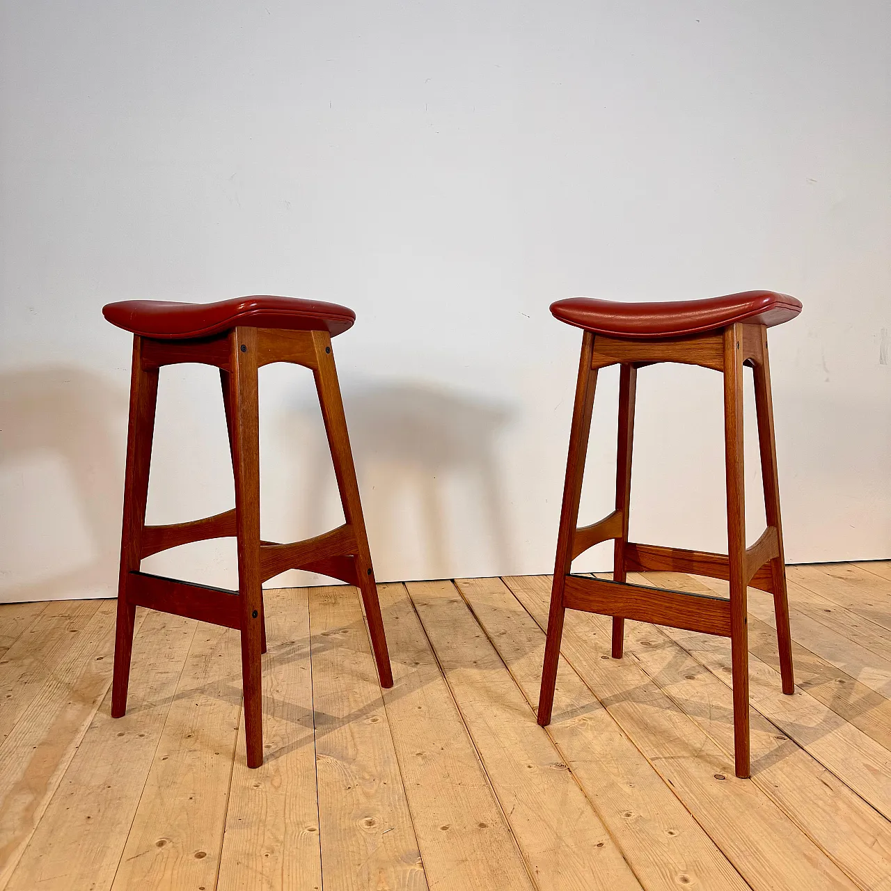 Sgabello di Johannes Andersen in teak, anni ’60 2