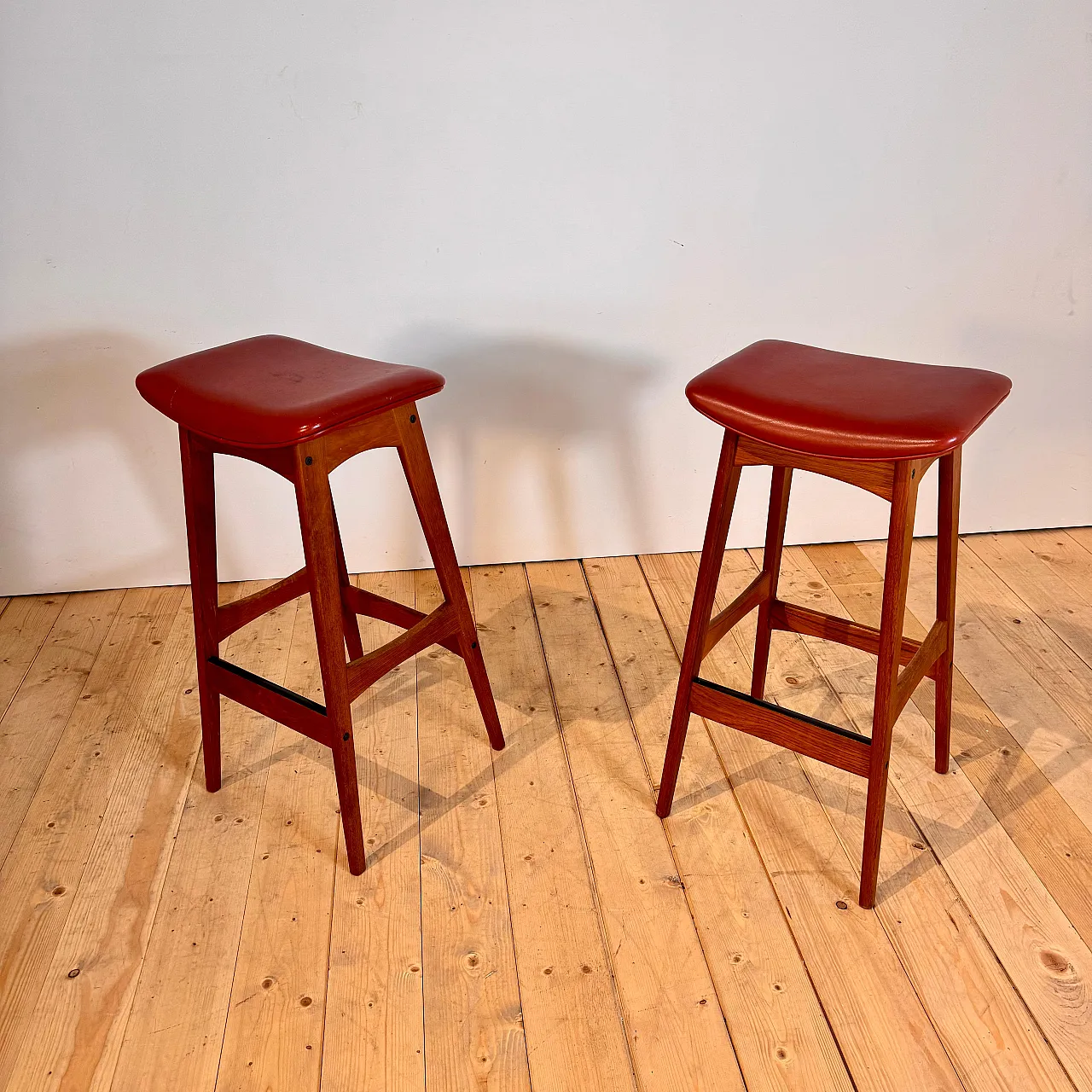 Sgabello di Johannes Andersen in teak, anni ’60 3