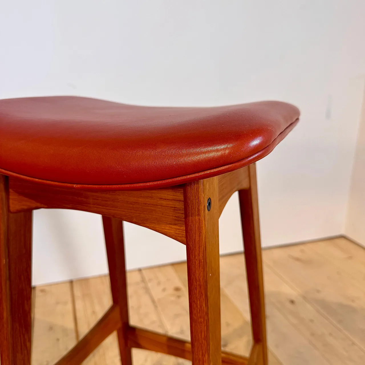Sgabello di Johannes Andersen in teak, anni ’60 4