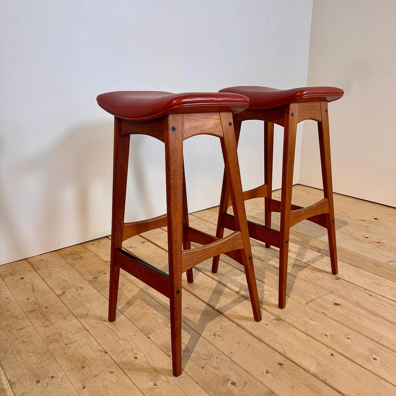 Sgabello di Johannes Andersen in teak, anni ’60 8