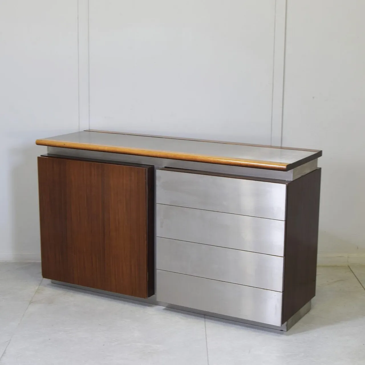 Parioli Sideboard in steel by Giotto Stoppino for Acerbis, 1970s 1