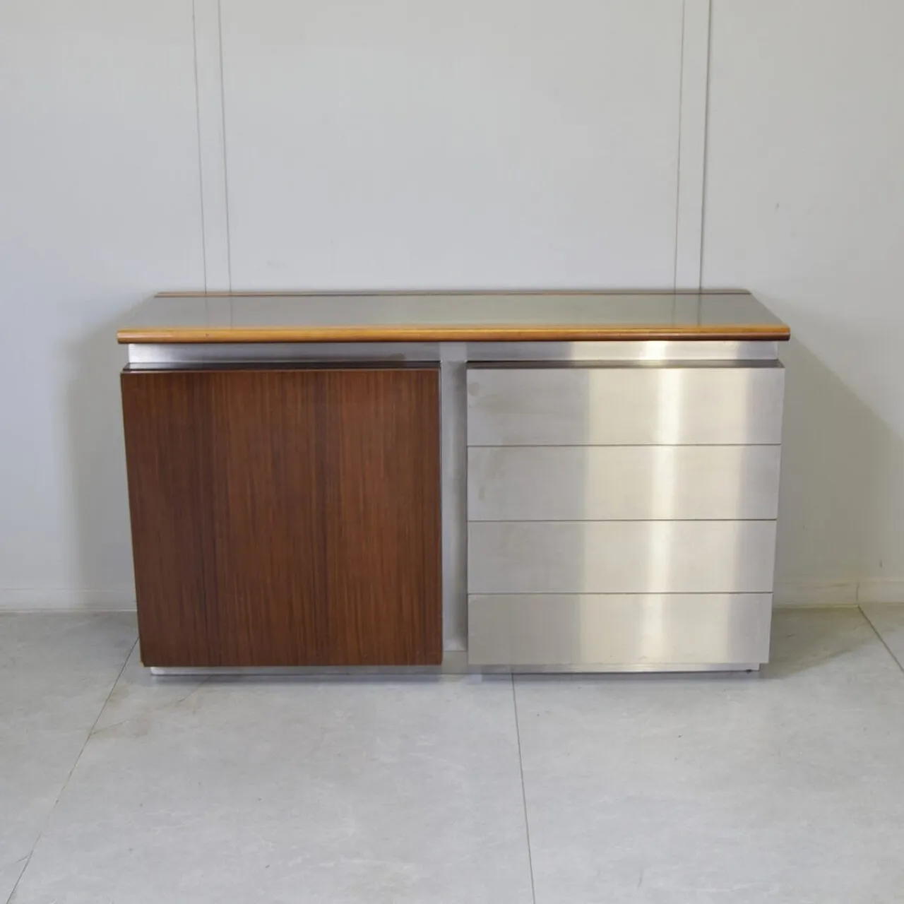 Parioli Sideboard in steel by Giotto Stoppino for Acerbis, 1970s 3