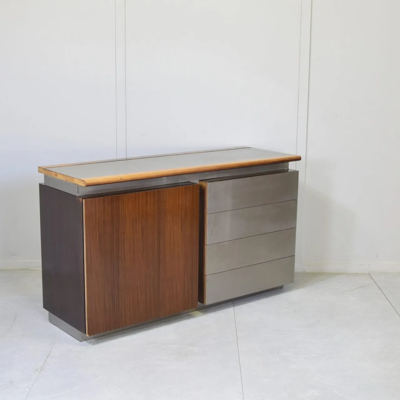 Parioli Sideboard in steel by Giotto Stoppino for Acerbis, 1970s 6