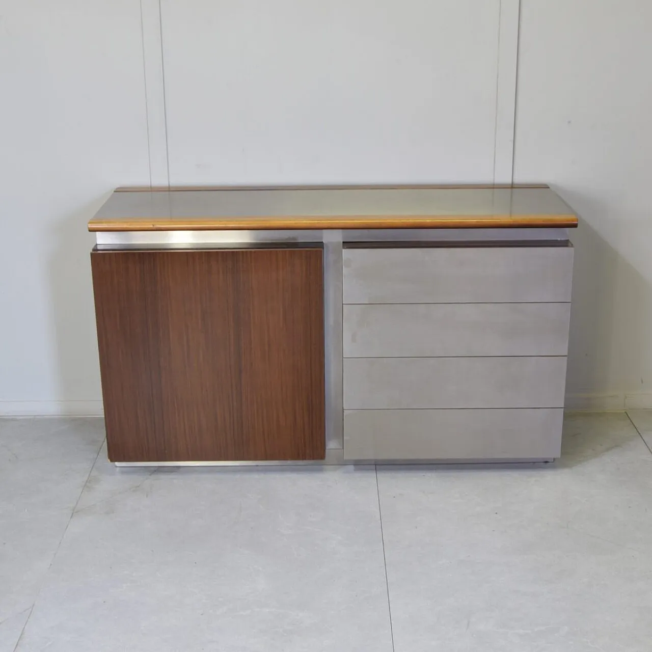 Parioli Sideboard in steel by Giotto Stoppino for Acerbis, 1970s 9
