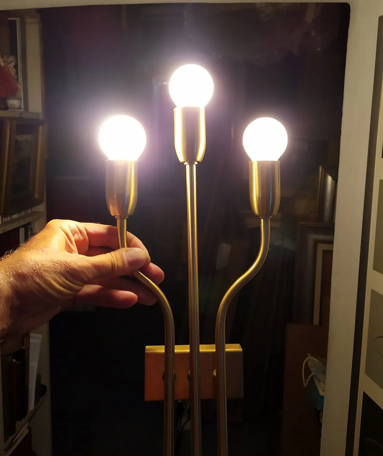 Coppia di lampade da parete di Gaetano Sciolari, anni '70 3