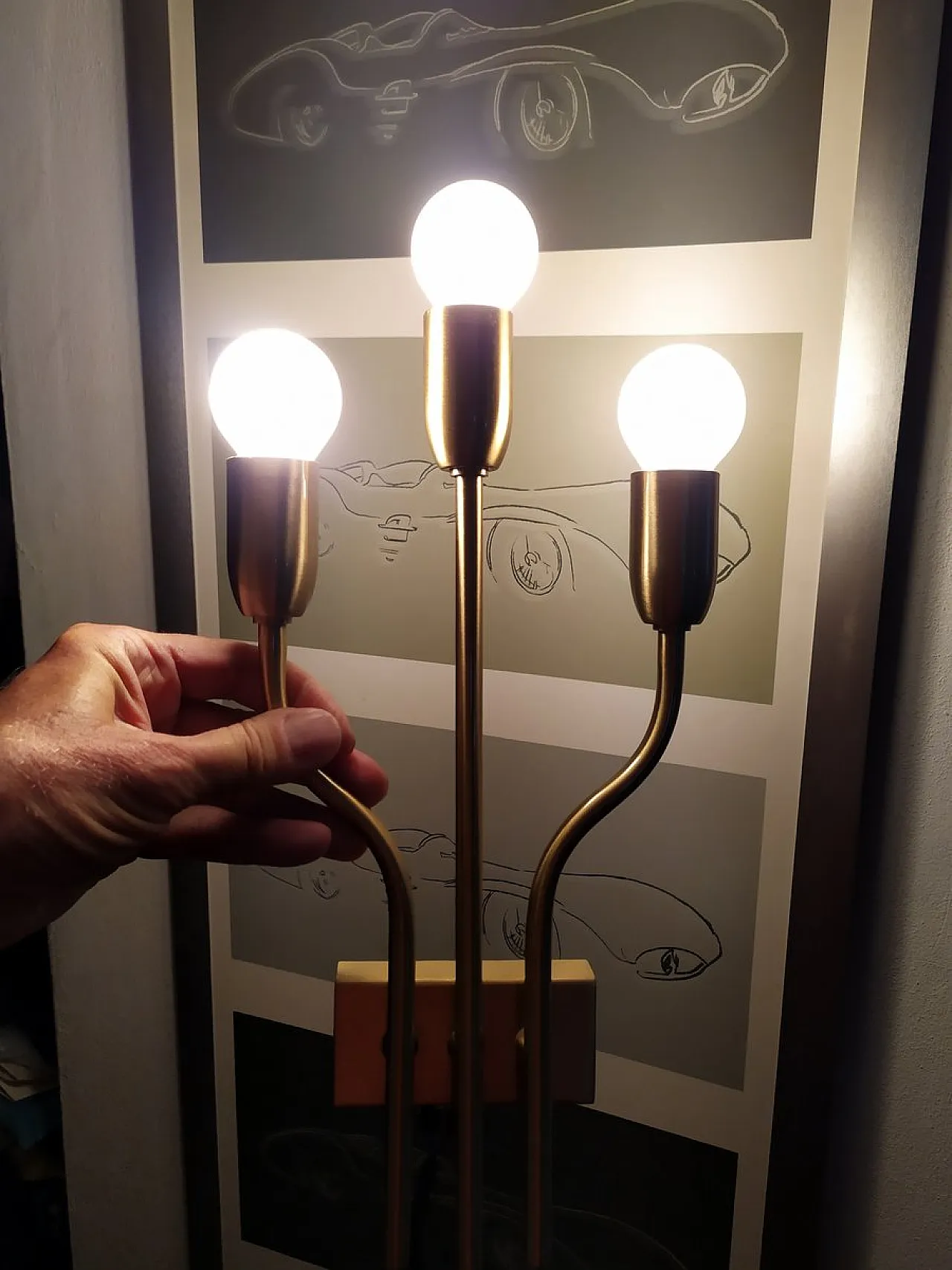 Coppia di lampade da parete di Gaetano Sciolari, anni '70 7