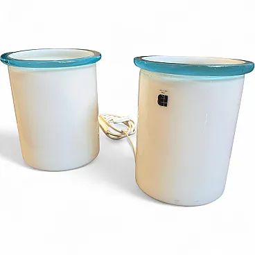 Mid-Century Modern Murano glass bed lamps by ITRE, 1980s