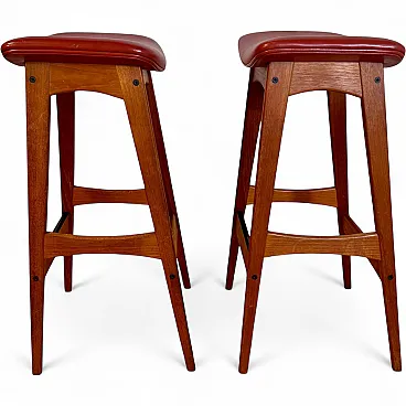 Sgabello di Johannes Andersen in teak, anni ’60