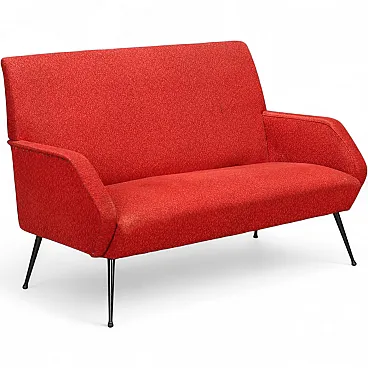 Sofa in fabric with metal legs, 1960s
