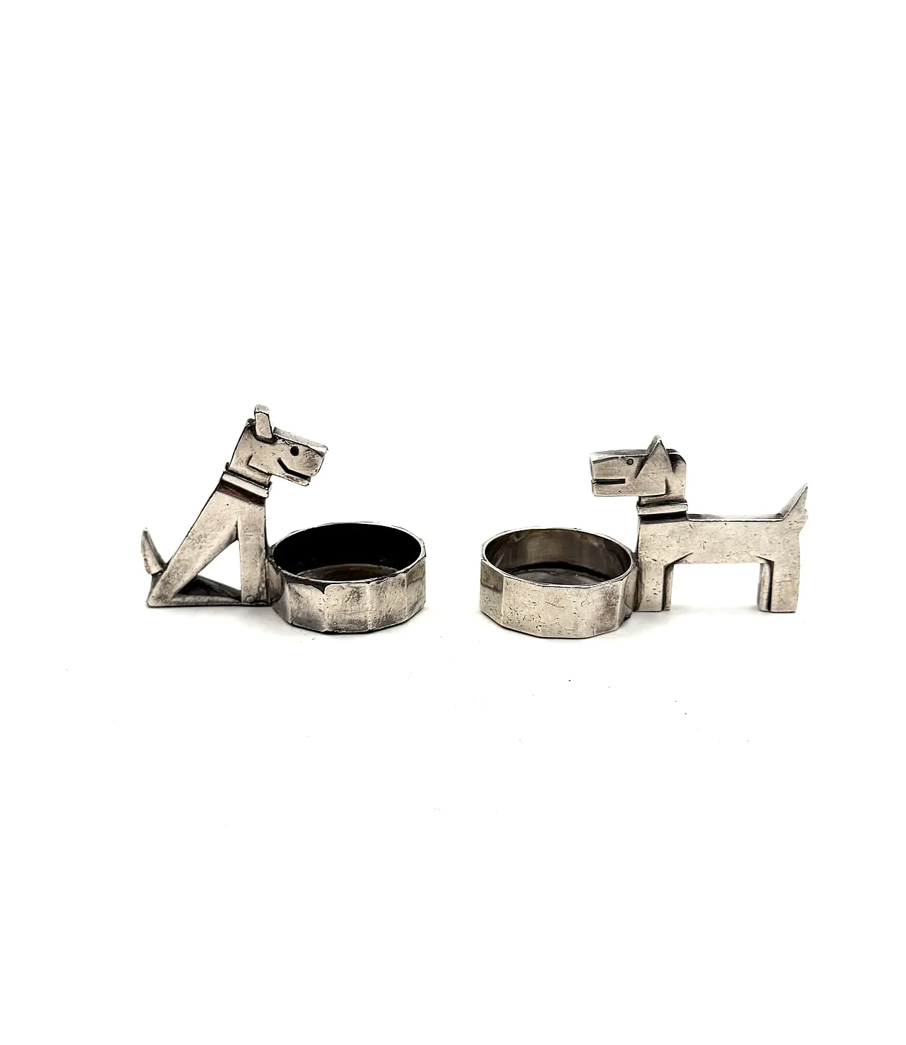 Art Deco salt and pepper set, Edouard Sandoz, Christolfe France 1930 1